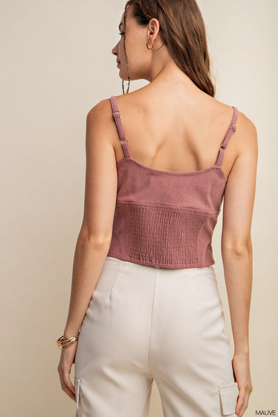 Corduroy Hook & Eye Tank