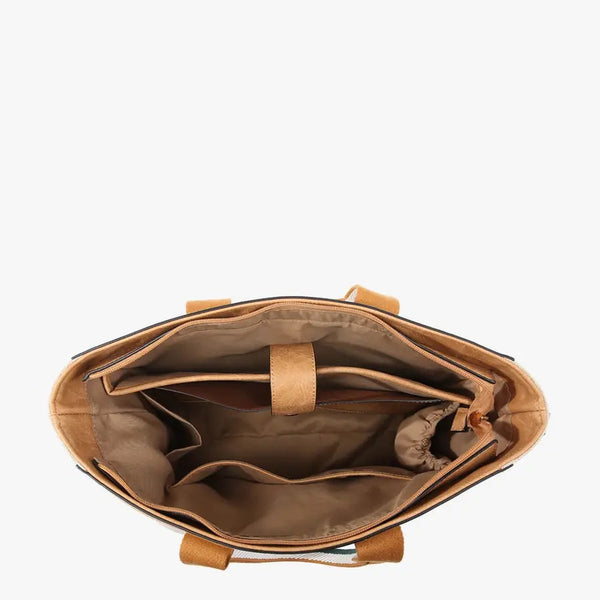 Canvas Tote with Contrast Straps