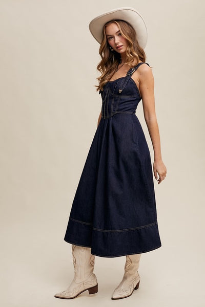Buckle Strap Corset Dress