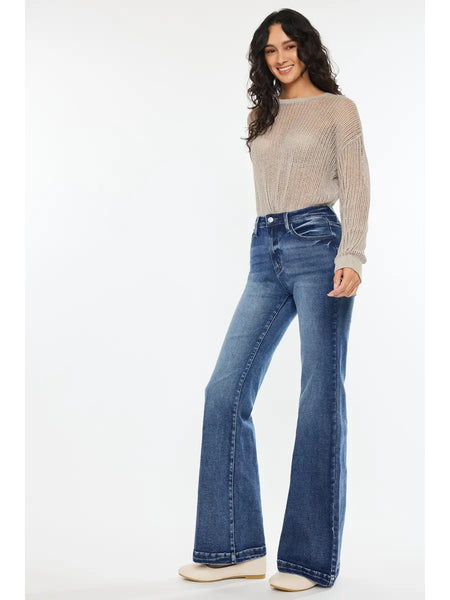 Dark High Rise Wide Leg Jean