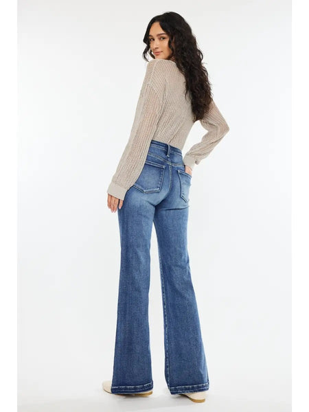 Dark High Rise Wide Leg Jean