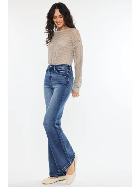 Dark High Rise Wide Leg Jean