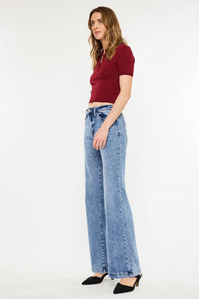 High Rise Wide Leg Flare Jean