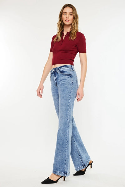 High Rise Wide Leg Flare Jean
