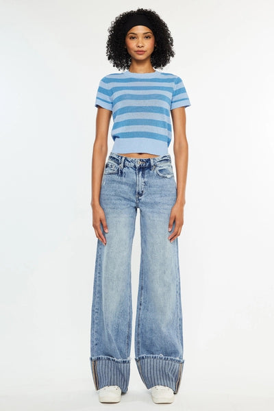 Extra Wide Cuff Wide Leg Jean