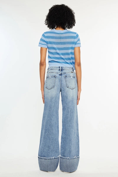 Extra Wide Cuff Wide Leg Jean