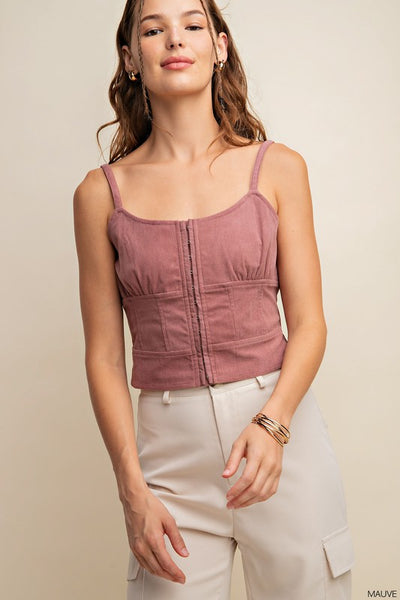 Corduroy Hook & Eye Tank