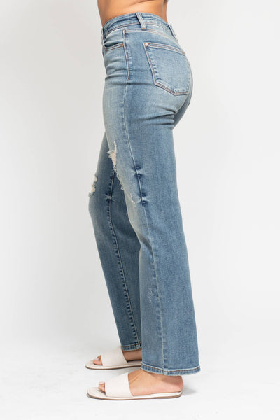 High Waisted Dad Straight Jean