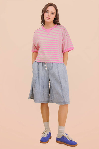 Oversized Stripe Casual Comfy Knit Top