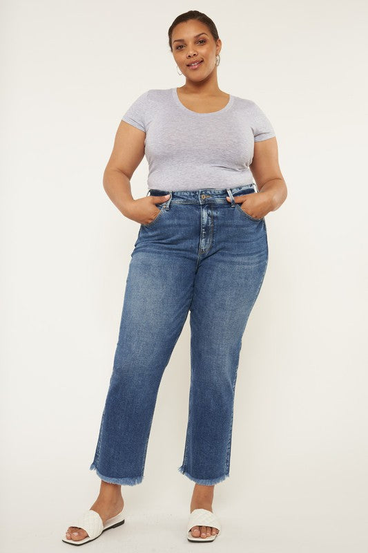 Kan Can Plus High Rise Slim Straight Jean