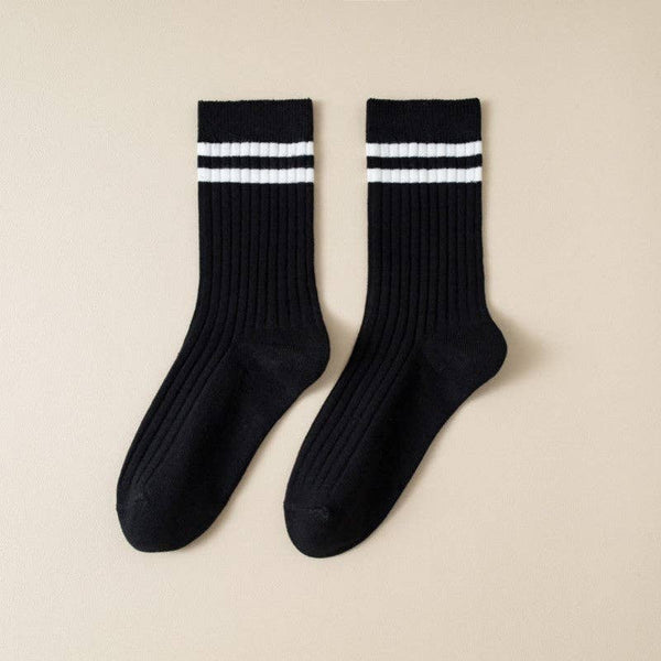WOMAN STRIPE HALF CREW THROWBACK COTTON SOCKS