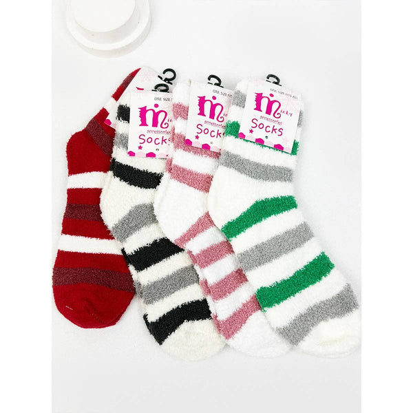 Soft Textured Assorted Stripe Socks