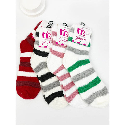 Soft Textured Assorted Stripe Socks
