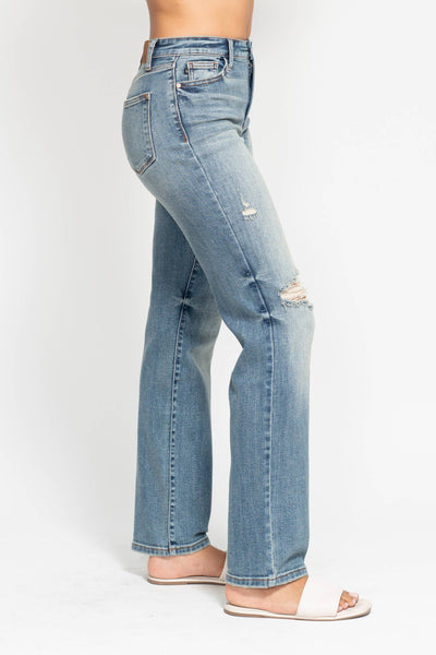 High Waisted Dad Straight Jean