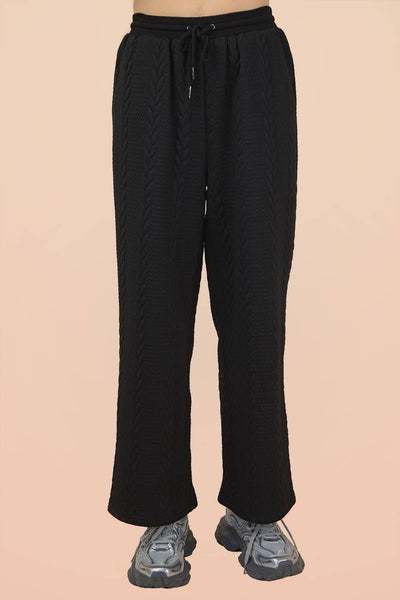 Cable Knit Textured Comfy Pants