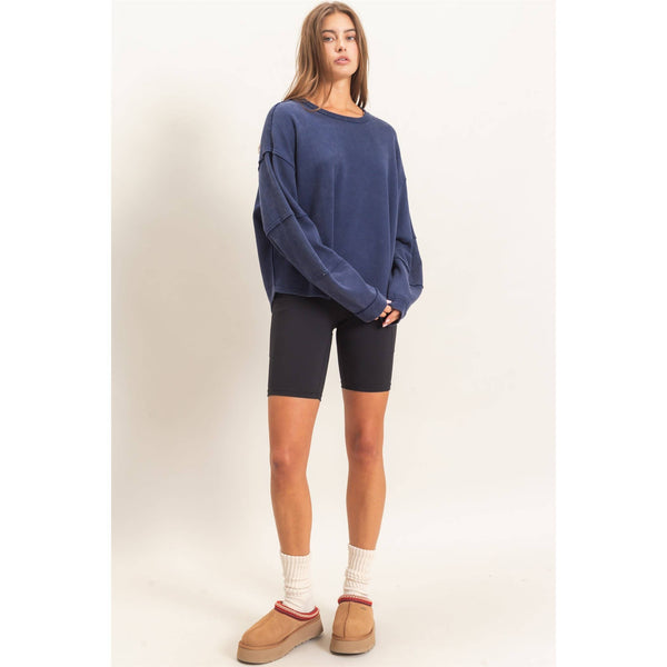 Mineral Wash Raw Edge Top