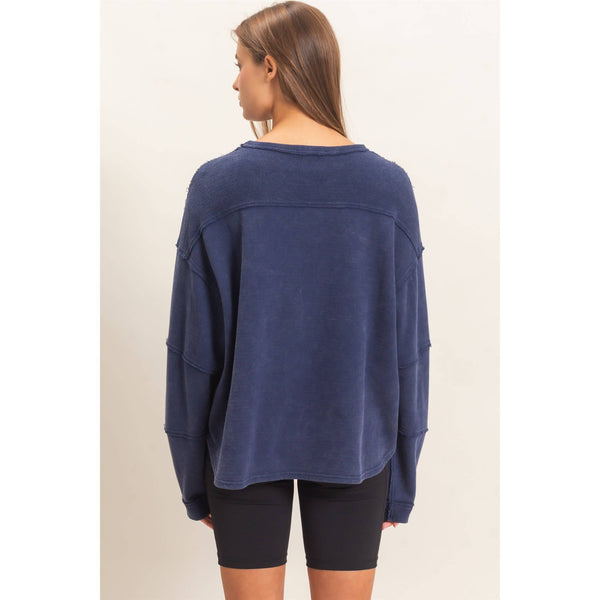Mineral Wash Raw Edge Top