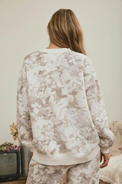 FLORAL WASH BOXY TOP