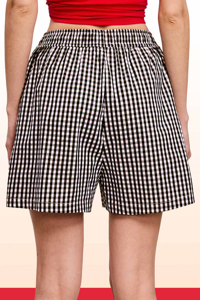 Banded Gingham Check Boxer Shorts