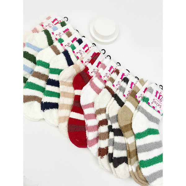 Soft Textured Assorted Stripe Socks