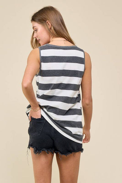 Wide Striped Tank