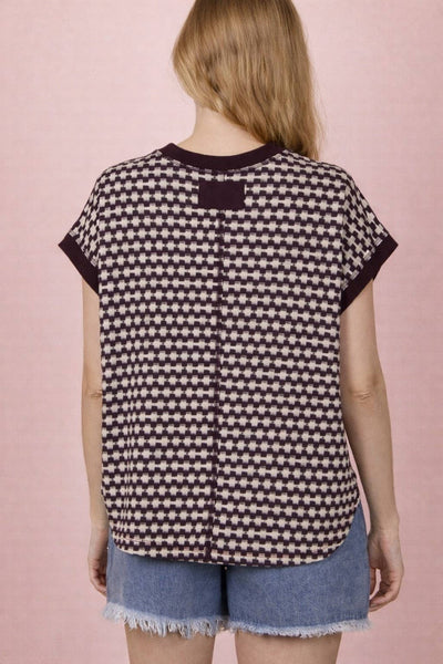 Textured Knit Casual Comfy Top