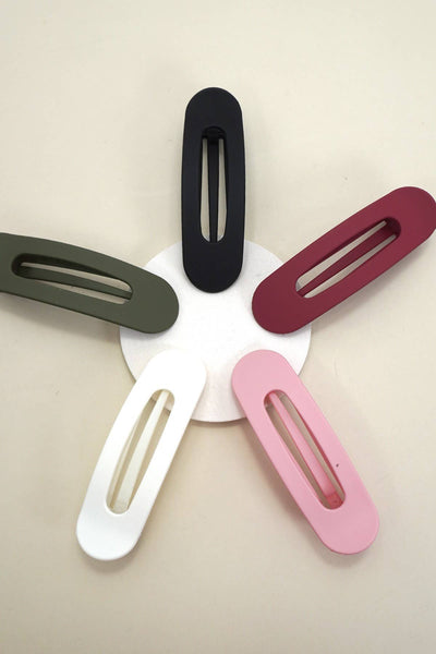 LARGE OVAL LAY DOWN FLAT HAIR CLAW CLIPS