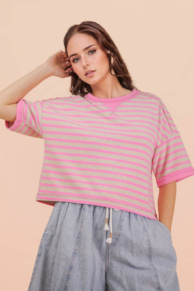 Oversized Stripe Casual Comfy Knit Top