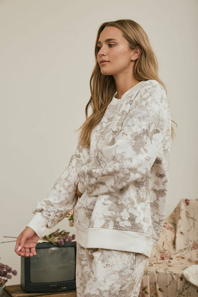 FLORAL WASH BOXY TOP