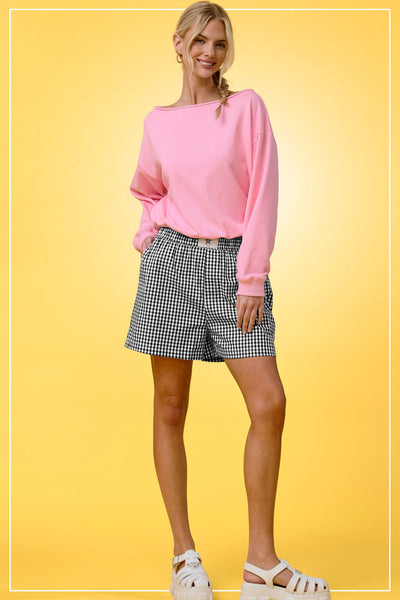 Banded Gingham Check Boxer Shorts
