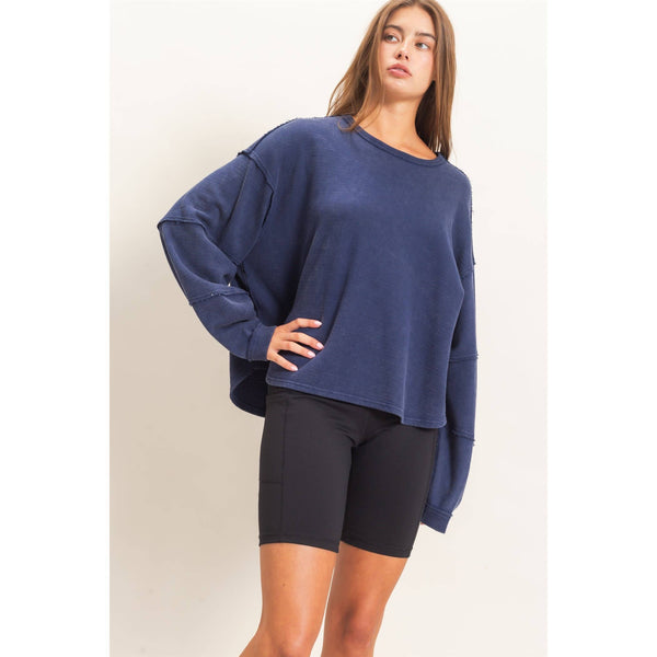 Mineral Wash Raw Edge Top