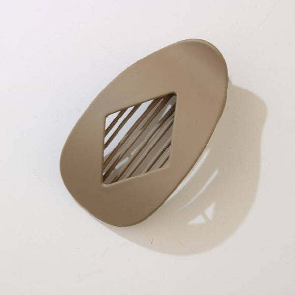 Jumbo Lay Flat Oval Hair Claw Clips