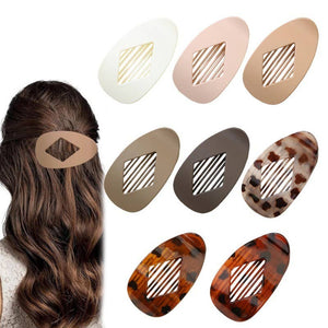 Jumbo Lay Flat Oval Hair Claw Clips