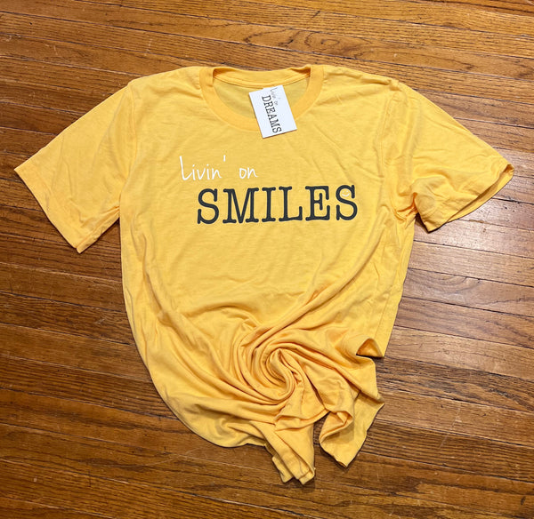 Adult Livin' on SMILES T-shirt