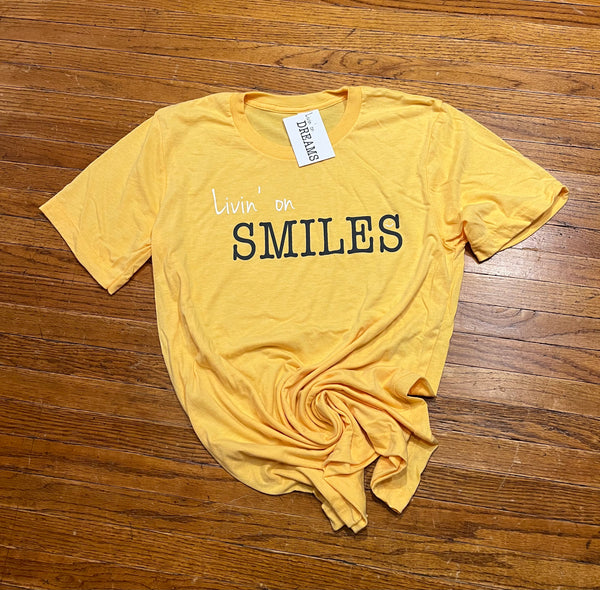 Adult Livin' on SMILES T-shirt