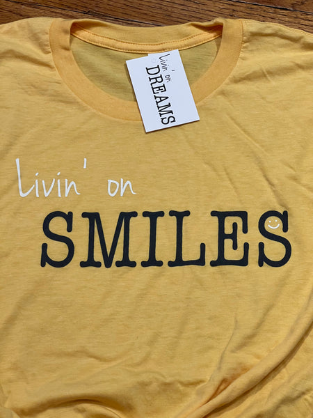 Adult Livin' on SMILES T-shirt