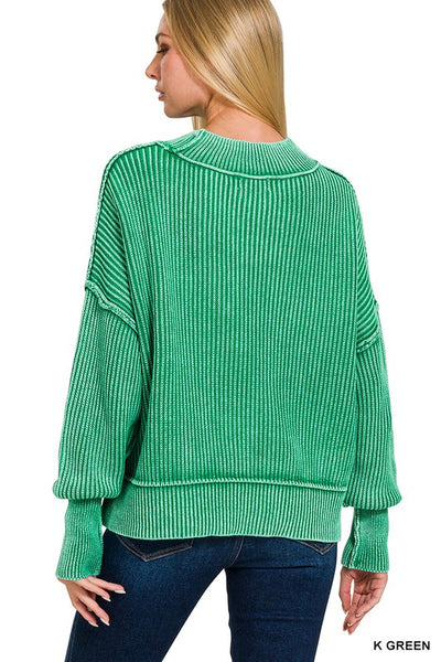 Washed Crop Sweater