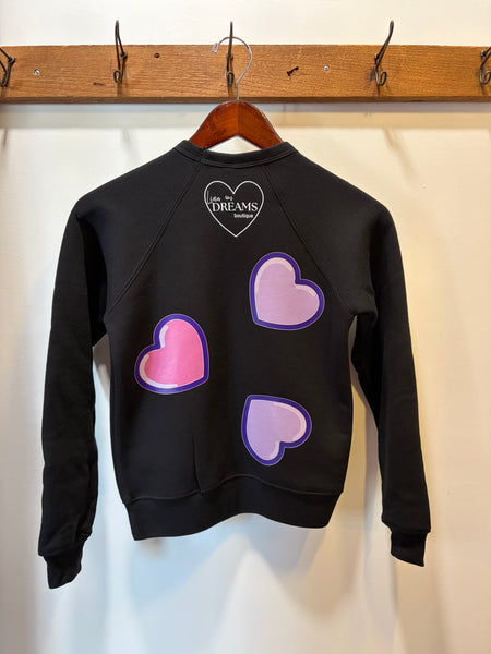 Kid Random Hearts Crewneck