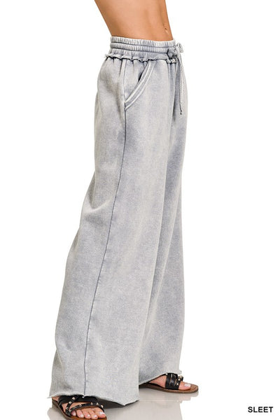 Acid Wash Palazzo Pant