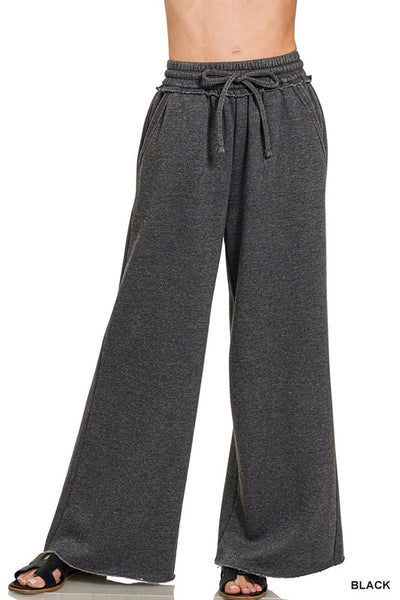 Acid Wash Palazzo Pant