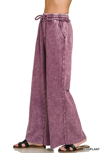 Acid Wash Palazzo Pant