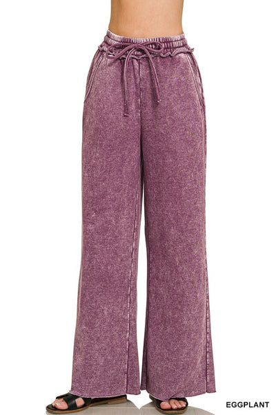 Acid Wash Palazzo Pant
