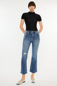 Kan Can High Rise Cropped Bootcut Jean