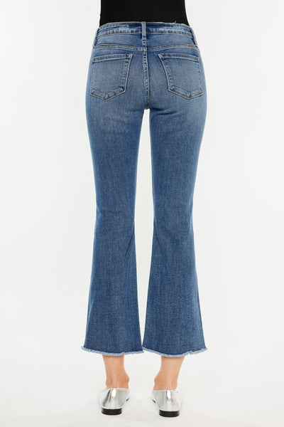 Kan Can High Rise Cropped Bootcut Jean