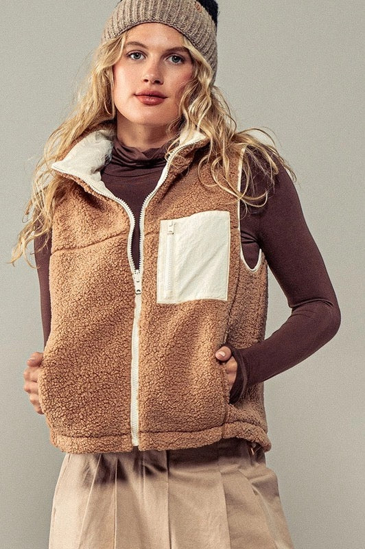 Dual Fleece Zipper Vest