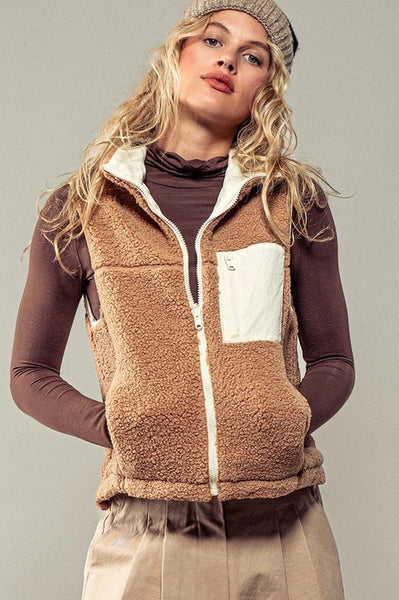 Dual Fleece Zipper Vest