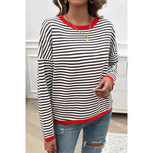 Striped Round Neck Sweater