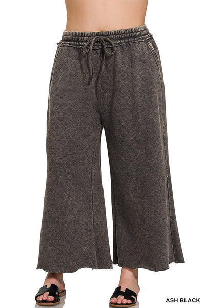 Plus Palazzo Cropped Pants