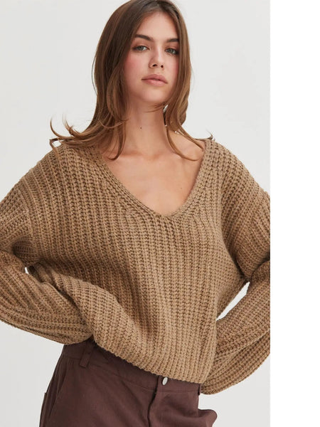 Chunky V-Neck Sweater