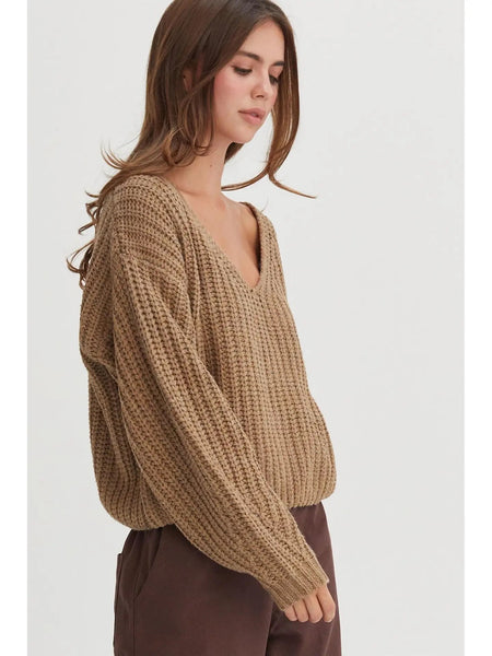 Chunky V-Neck Sweater